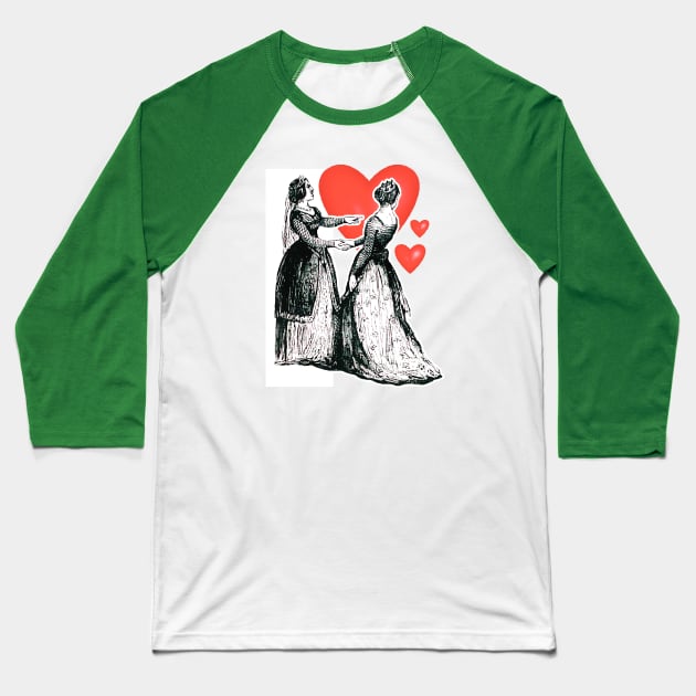Women in Love Baseball T-Shirt by Marccelus